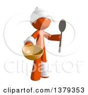 Poster, Art Print Of Injured Orange Man Holding A Bowl And Spoon