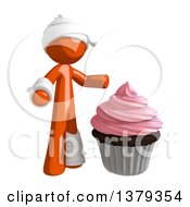 Poster, Art Print Of Injured Orange Man With A Cupcake
