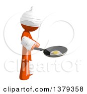Injured Orange Man Frying An Egg
