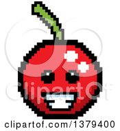 Clipart Of A Happy Cherry Character In 8 Bit Style Royalty Free Vector Illustration
