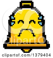 Poster, Art Print Of Crying Bell Character In 8 Bit Style