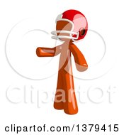 Poster, Art Print Of Orange Man Football Player Presenting