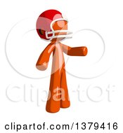 Poster, Art Print Of Orange Man Football Player Presenting