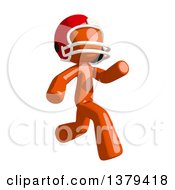 Poster, Art Print Of Orange Man Football Player Running