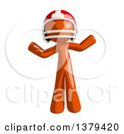Poster, Art Print Of Orange Man Football Player Shrugging