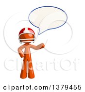 Poster, Art Print Of Orange Man Football Player Talking