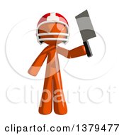 Poster, Art Print Of Orange Man Football Player Holding A Knife