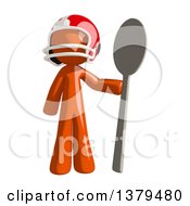 Poster, Art Print Of Orange Man Football Player Holding A Spoon