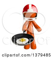 Clipart Of An Orange Man Football Player Frying An Egg Royalty Free Illustration by Leo Blanchette