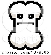 Poster, Art Print Of Serious Bone Character In 8 Bit Style