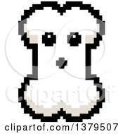 Poster, Art Print Of Surprised Bone Character In 8 Bit Style