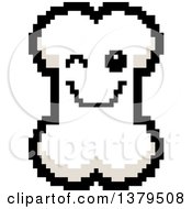 Poster, Art Print Of Winking Bone Character In 8 Bit Style
