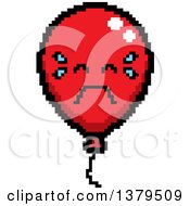 Crying Party Balloon Character In 8 Bit Style