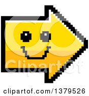 Poster, Art Print Of Happy Smiling Arrow In 8 Bit Style