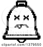 Poster, Art Print Of Black And White Dead Bell Character In 8 Bit Style