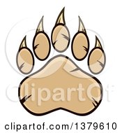 Poster, Art Print Of Tan Grizzly Bear Paw