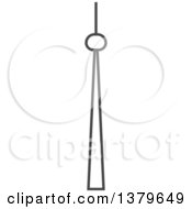Clipart Of A Grayscale Space Needle Royalty Free Vector Illustration by elena