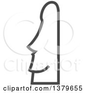 Clipart Of A Grayscale Moai Easter Island Statue Royalty Free Vector Illustration by elena
