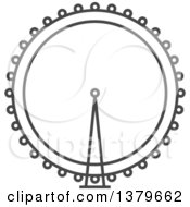Clipart Of A Grayscale London Eye Royalty Free Vector Illustration by elena