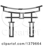 Poster, Art Print Of Grayscale Torii Gate