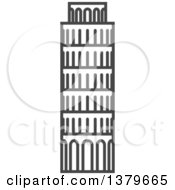 Poster, Art Print Of Grayscale Tower Of Pisa