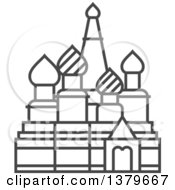 Poster, Art Print Of Grayscale Cathedral Of Vasily The Blessed