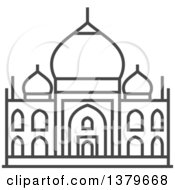 Poster, Art Print Of Grayscale Taj Mahal