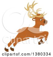 Poster, Art Print Of Leaping Reindeer