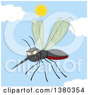 Poster, Art Print Of Grinning Evil Mosquito Against Sky