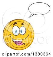 Poster, Art Print Of Happy Talking Gold Coin Character
