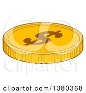 Poster, Art Print Of Shiny Gold Usd Dollar Coin