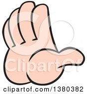 Caucasian Hand Gesturing To Hold It Or Stop