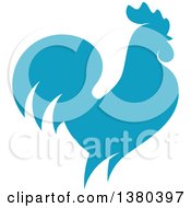 Poster, Art Print Of Blue Rooster In Profile