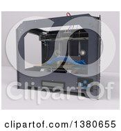 Poster, Art Print Of 3d Printer Creating An Artificial Spine On A White Background