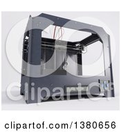 Clipart Of A 3d Printer On A White Background Royalty Free Illustration by KJ Pargeter