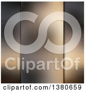 Poster, Art Print Of Background Of Horizontal And Vertical Brushed Metal Panels