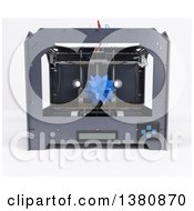 Poster, Art Print Of 3d Printer Creating A Star On A White Background