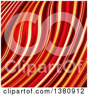 Poster, Art Print Of Background Of Warped Black Red And Gold 3d Stripes