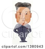 Poster, Art Print Of Watercolor Styled Caricature Of Kim Jong-Un
