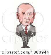 Poster, Art Print Of Sketched Caricature Of Vladimir Vladimirovich Putin Politician And President Of Russia