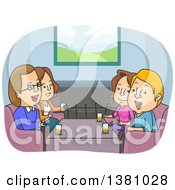 Poster, Art Print Of Cartoon Happy Couple Talking With Parents