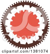 Clipart Of A Steampunk Gear Cog Wheel Royalty Free Vector Illustration