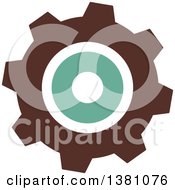 Clipart Of A Steampunk Gear Cog Wheel Royalty Free Vector Illustration