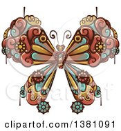Poster, Art Print Of Steampunk Butterfly With Gear Cogs