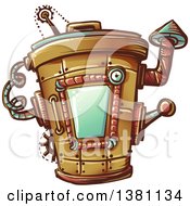 Poster, Art Print Of Steampunk Trash Can