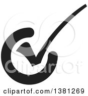 Clipart Of A Black Selection Tick Check Mark App Icon Button Design Element Royalty Free Vector Illustration