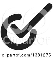 Clipart Of A Black Selection Tick Check Mark App Icon Button Design Element Royalty Free Vector Illustration