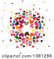 Poster, Art Print Of Circle Of Colorful Hearts