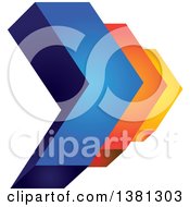 Clipart Of A 3d Colorful Abstract Arrow Design Royalty Free Vector Illustration by ColorMagic