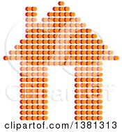 Clipart Of A House Made Of Orange Polka Dots Royalty Free Vector Illustration by ColorMagic